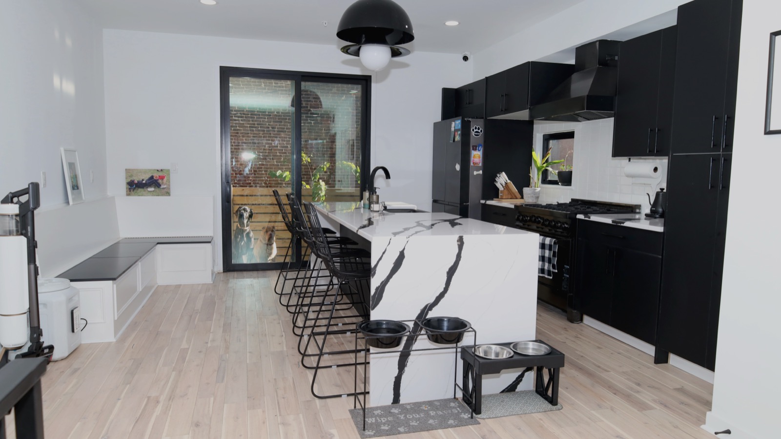 Black and white custom kitchen in the East Kensington modern custom home